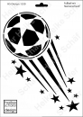 Schablone-Stencil A4 131-1530 Fussball mit Sternenschweif